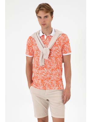 U.s. Polo Assn. Erkek Nar Çiçeği Tişört 50299663-VR039