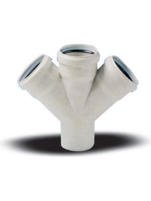 Bfs Ege Yıldız 110X110X110 Pvc Çift Çatal  3,2 mm