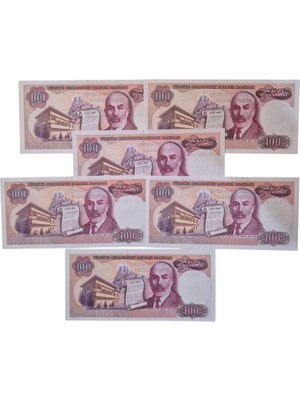Koleksiyon 7. Emisyon 100 Lira Harf Takımı (Abcdef) Çil