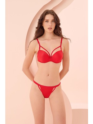 Iç Giyim Nbb Dekteksiz Taşlı Çift Ip Sütyen Külot Takım