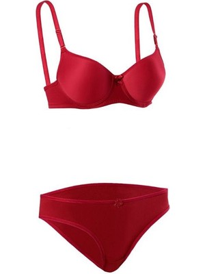 Iç Giyim Ebru Lüx Silikonlu Desteksiz Düz Sütyen Külot Takım (Sütyen Yıkama Topu Hediyeli )