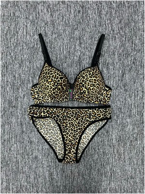 Iç Giyim Ebru Lüx Silikonlu Destekli Düz Sütyen Külot Takım (Sütyen Yıkama Topu Hediyeli )