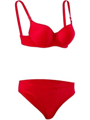 Iç Giyim Ebru Lüx Silikonlu Desteksiz Düz Sütyen Külot Takım (Sütyen Yıkama Topu Hediyeli )