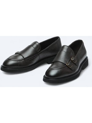 Kahverengi Deri Smart Casual Loafer