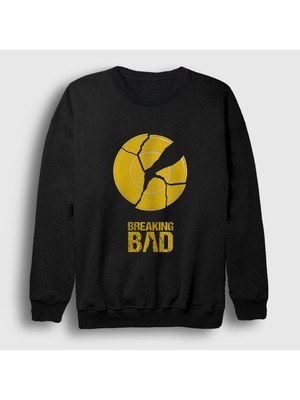 Presmono Unisex Siyah Broken Plate Kırık Tabak Breaking Bad Sweatshirt