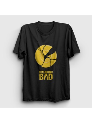 Presmono Unisex Siyah Broken Plate Kırık Tabak Breaking Bad T-Shirt