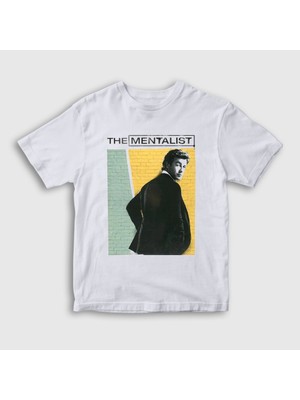Presmono Unisex Çocuk Beyaz Patrick Jane The Mentalist T-Shirt