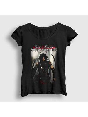 Presmono Kadın Siyah Warrior Within Prince Of Persia T-Shirt