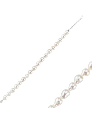 Sıralı Damla Doğal Inci Bileklik