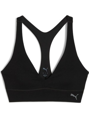 Shapeluxe Plunge Kadın Spor Sütyeni Puma Black Dalgıç Kesim Nefes Alabilir Kumaş ile Rahat Uyum