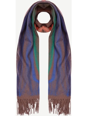 Degrade Desenli Kalın Şal