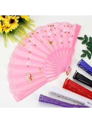 Plastik Kumaş Yelpaze 12'li Karışık