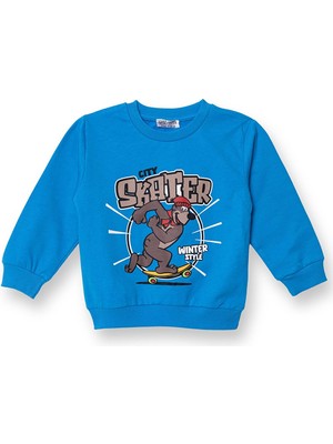 Hellobaby Erkek Bebek Sweatshirt Bisiklet Yaka Uzun Kol