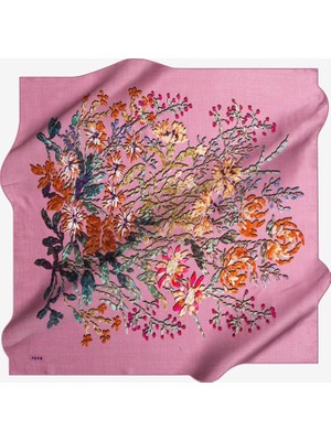 Aker Taşlanmış İpek Krep Saten Eşarp / 90X90 / 7785757-391