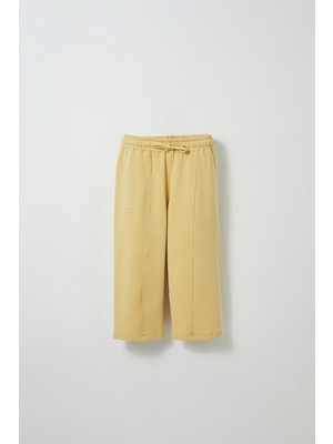 Sarı Nakış Detaylı Rahat Paça Pantolon