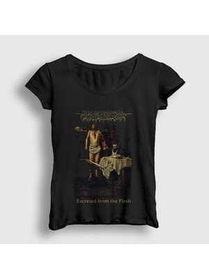 Presmono Kadın Siyah Excreted From The Flesh Hyperdontia T-Shirt