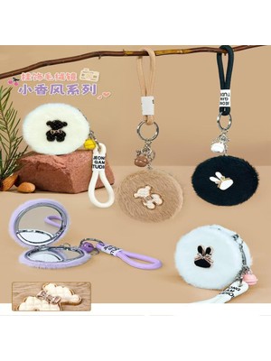 Peluş Hayvan Figürlü Ayna Anahtarlık