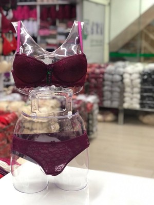 Iç Giyim Ebru Destekli Dantelli Sütyen ve Külot Takım (Sütyen Yıkama Topu Hediyeli)