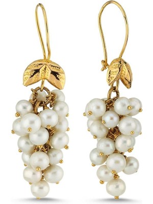 Üzümlü Doğal Inci Küpe