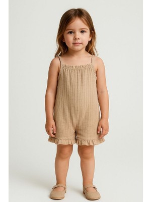 Kız Çocuk Askılı Sıfır Kol Tulum (2-3 Yaş 7-8 Yaş)