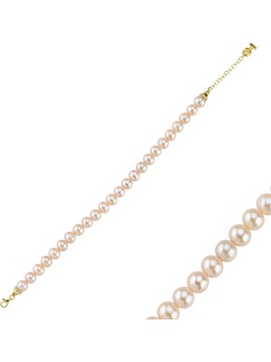 Pudra Pembe Doğal Inci Bileklik