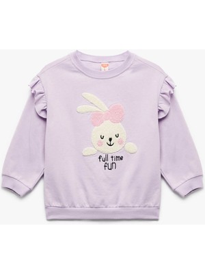 Koton  Lila Kız Bebek Sweatshirt 6WMG10015AK