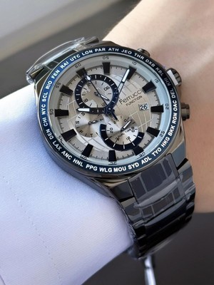 Erkek Fonksiyonları Aktif Metal Kordon Kol Saati