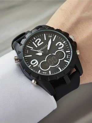 Plastik Kordon Dijital & Analog Kadranlı Spor Kol Saati