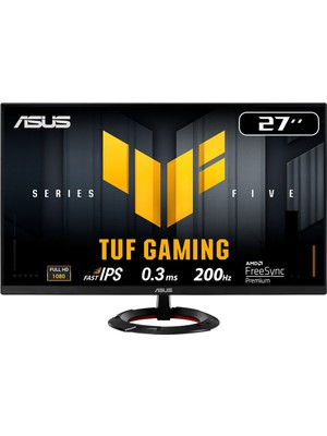 Asus Tuf Gamıng VG279Q5R 27 Fast IPS 1920X1080 0.3ms 200Hz 300CD Dp HDMI Hoparlör Vesa 3yıl Flıcker-Free,çerçevesiz,düşük Mavi Işık Monitör