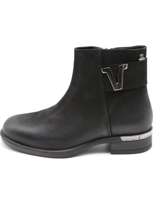 Venüs Kadın Hakiki Deri Yanı Toka Detaylı Günlük Bot 2553202K - Siyah - 36