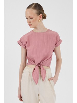 Gül Ön Bağlama Detaylı Bluz 8071A