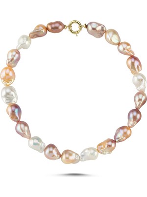 Multicolor Doğal Barok Inci Kolye