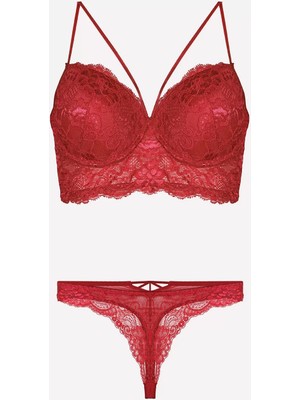 Nurteks 4330 Desteksiz Dantelli Sütyen Takım