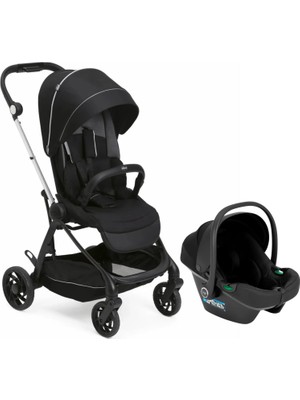 Chicco ONE4EVER Lounge Çift Yönlü Kolay Katlanabilen Travel Sistem-Seyahat Sistem Bebek Arabası Black Beauty