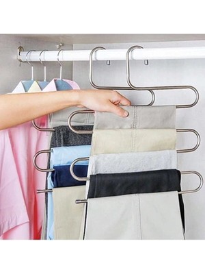 5 Katlı Pantolon Eşarp Şal Askısı Akıllı Askı (1 Adet)