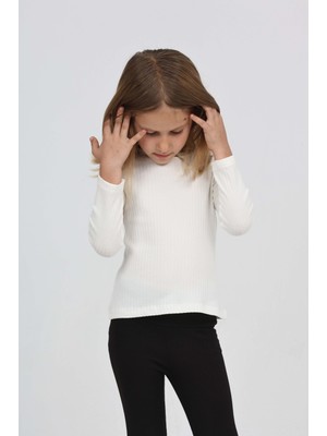 Toontoy Kız Çocuk Okul Omuz Çıtçıtlı Tişört