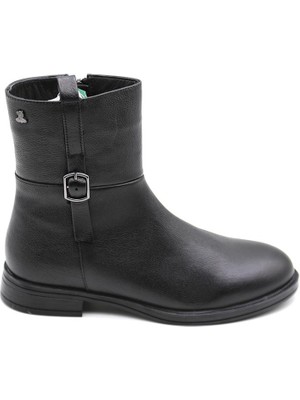 Venüs Kadın Hakiki Deri Trok Detaylı Western Bot 2552701K - Siyah - 36