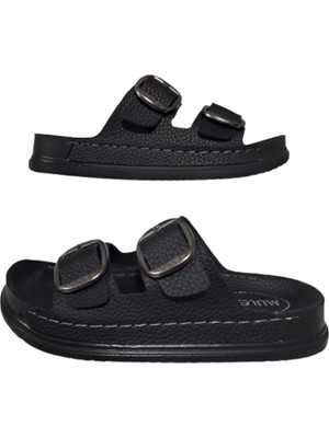 Mulex Ayarlanabilir Ortopedik Kadın Terlik Siyah Renk Ultra Soft Taban