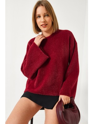 Shade Kadın Geniş Kol Sakallı Oversize Yumoş Kazak