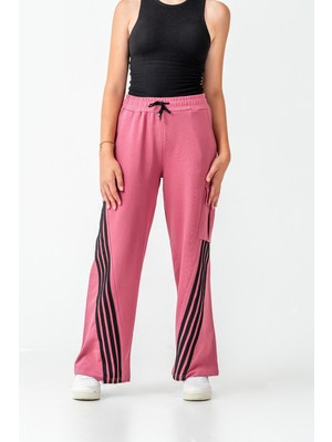 Kız Çocuk Bol Paça Cepli Rahat Kesim Penye Eşofman Altı