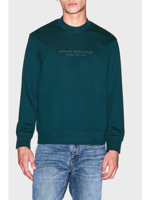 Armani Exchange Logolu Streç Pamuklu Regular Fit Bisiklet Yaka Sweat Erkek Sweat XM001284 AF20934 UB022