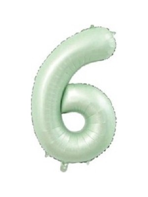 Benim Marifetlerim 6 Rakamı Su Yeşili Folyo Balon 40 Inch 90 cm