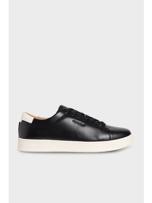 Calvin Klein Deri Logolu Sneaker Ayakkabı HM0HM018590GK Erkek Ayakkabı HM0HM01859 0gk