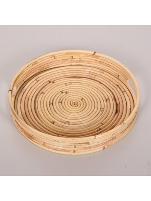 Mylamp Hayal 30X5 cm Kubu Rattan Tepsi