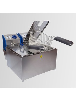 Tuğra Elektrikli 2X2500 Watt 3+3 Litre 1/3' Çift Gastronom Küvetli Fritöz