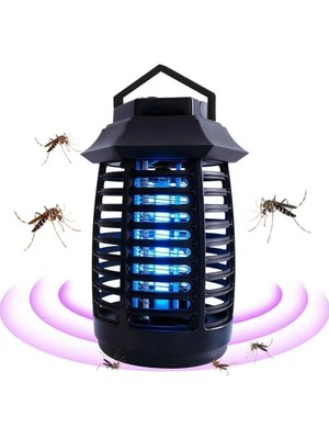 Tutma ve Asma Saplı Ledli Sinek Makinası 2W Sinek Öldürücü Uv Mor Işıklı Aparat
