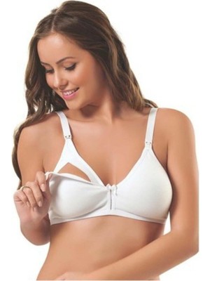 3581 Organik Pamuklu Emzirme Sütyeni Beyaz 95