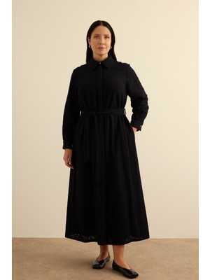 Vual Astarlı Cotton Brode Elbise