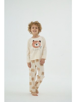 8901 Unısex Çocuk Baskılı Pijama Takım