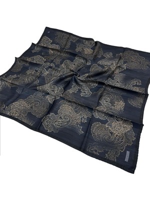 Armine Ipek Eşarp 2026 Kış - 9428-05 Lacivert Gold Twill